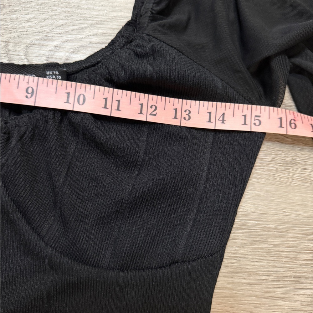 PrettyLittleThing Black Ribbed Bodysuit - Picture 9 of 10